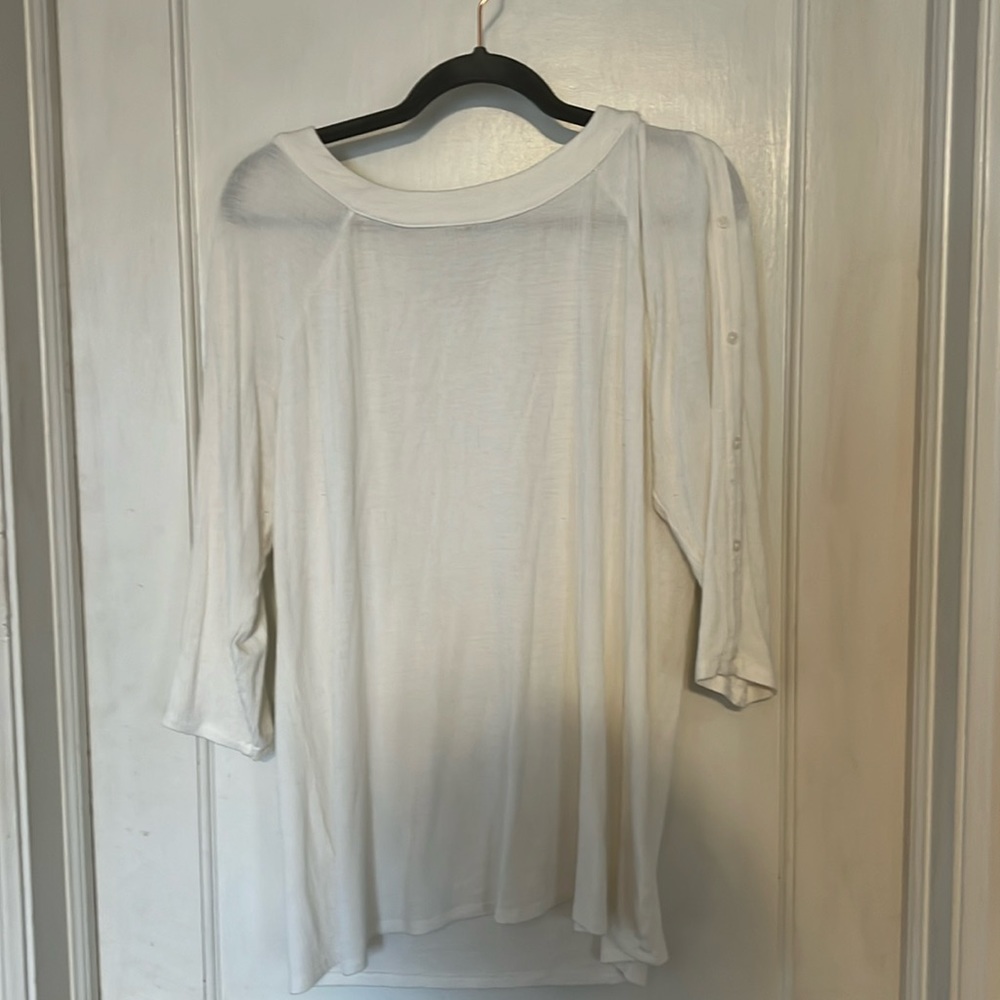 Westport White Long sleeved ribbed shirt